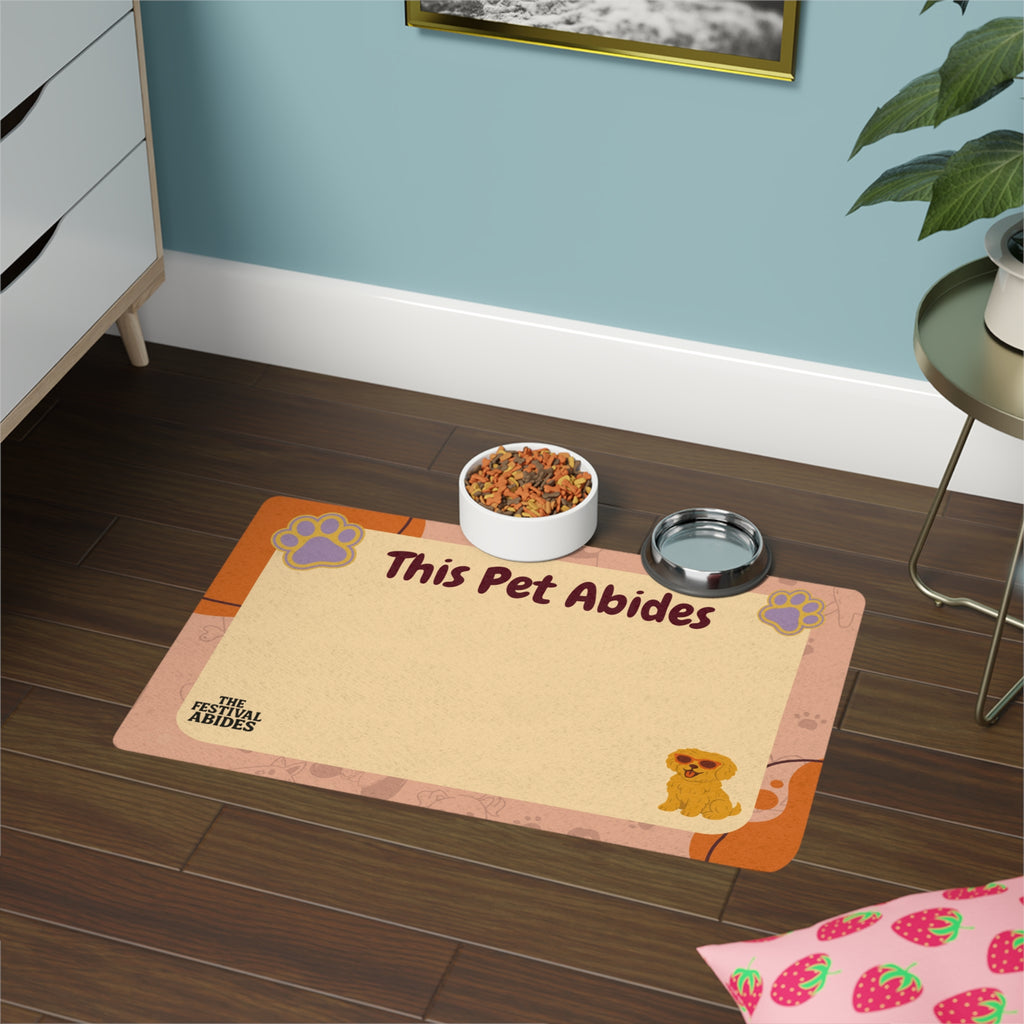"This Pet Abides" Food Mat