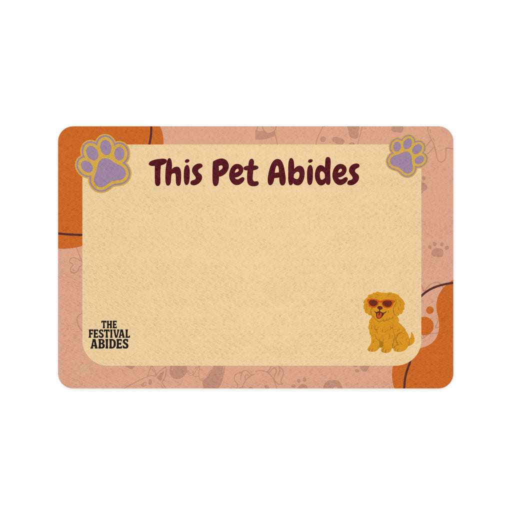"This Pet Abides" Food Mat